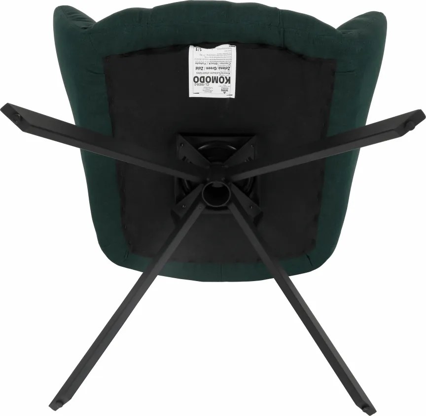 Scaun de design, ţesătură verde, KOMODO