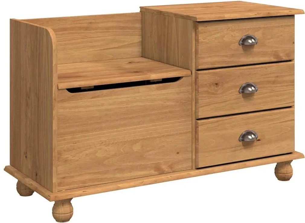 vidaXL Bancă cu spațiu de depozitare ASKIM Maro 100 x 39 x 62 cm