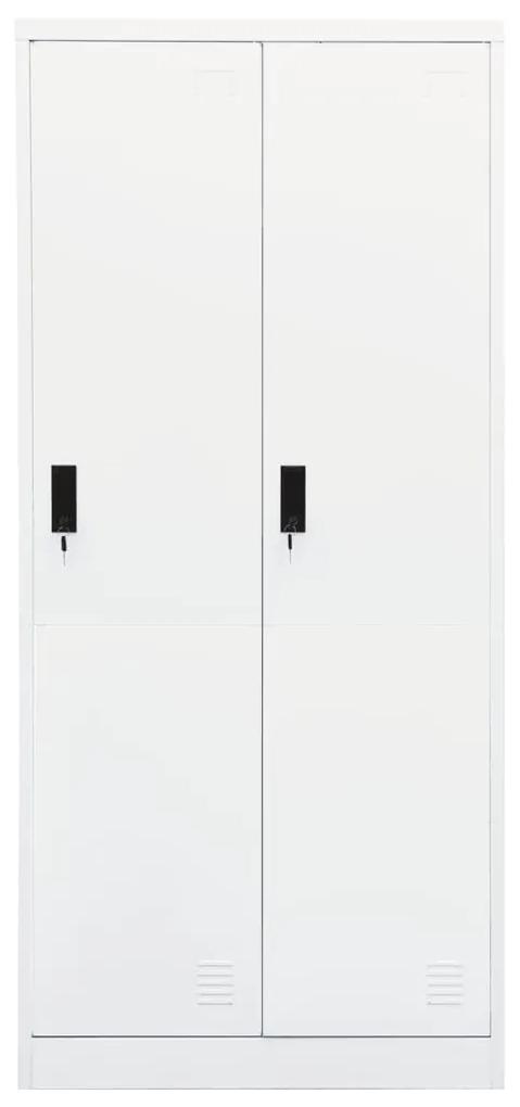 Sifonier, alb, 80x50x180 cm, otel Alb, 1