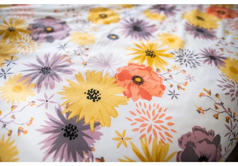 Lenjerie de pat din bumbac Daisy, 140 x 200 cm, 70 x 90 cm, 40 x 40 cm