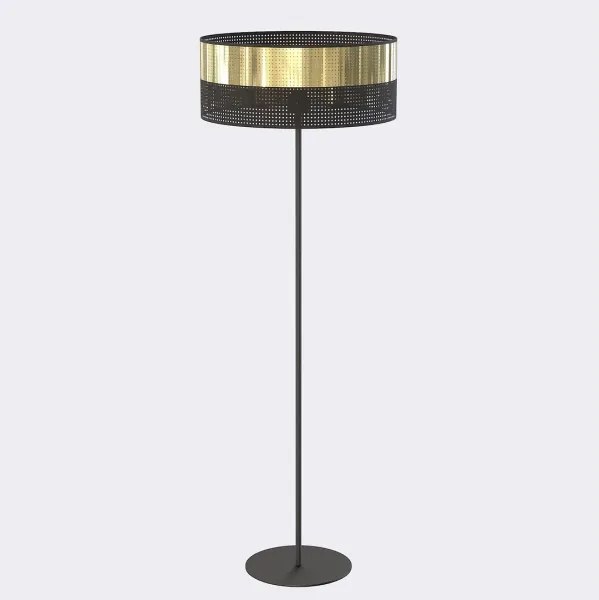 Lampă de podea LUX 1xE27/15W/230V neagră/aurie