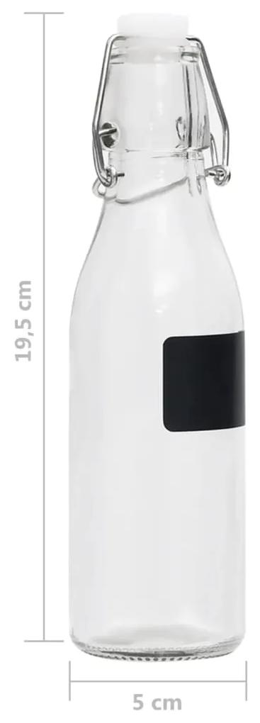 Sticle cu dopuri ermetice, 12 buc., 250 ml, rotund 12