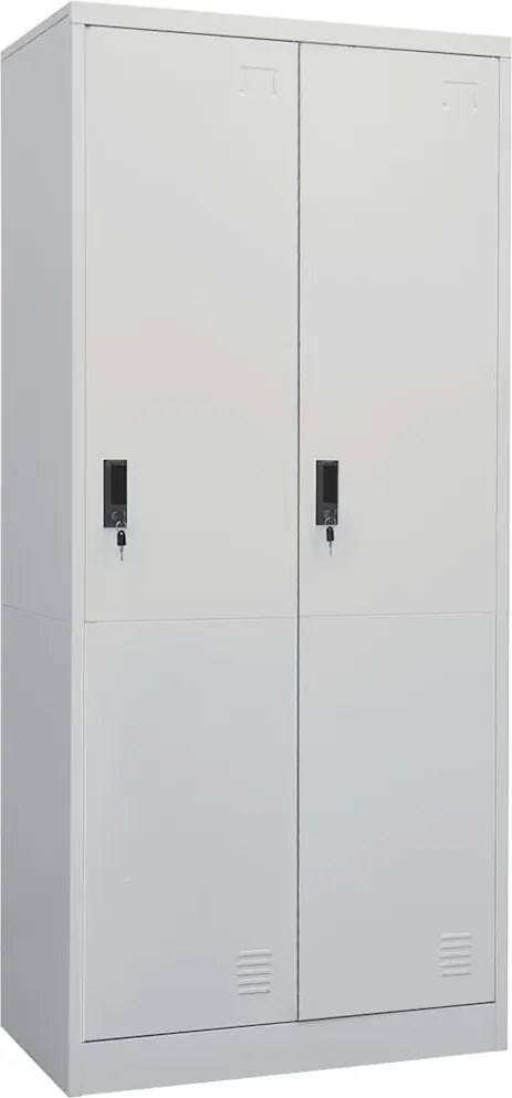 vidaXL Șifonier, gri deschis, 80x50x180 cm, oțel