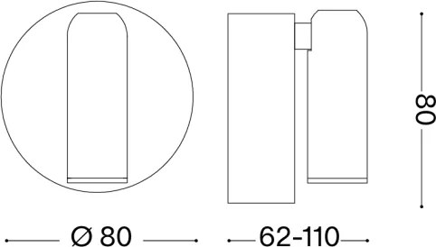 Ideal Lux - Aplică spot de perete LED reîncărcabilă și dimabilă BEAN LED/3W/5V CRI 95, alb
