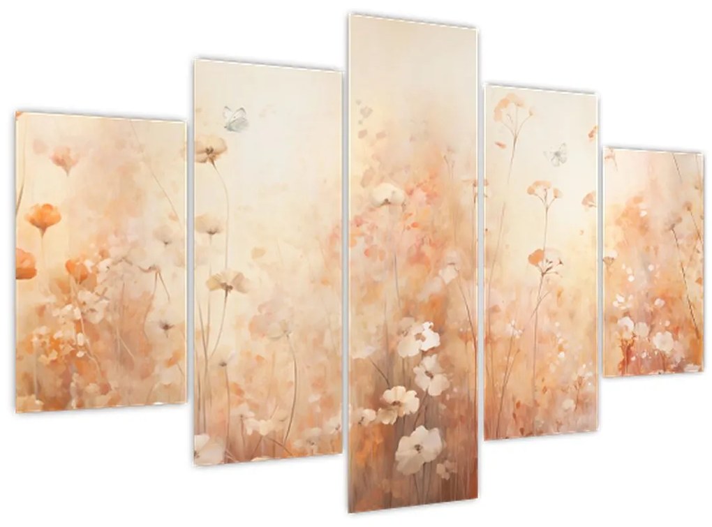 Tablou - Model de flori sălbatice (150x105 cm)