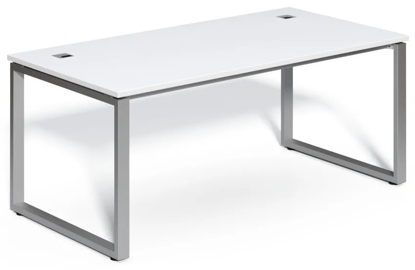 Masă SimpleOffice 180 x 90 cm, alb / argint