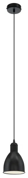 Eglo 55243 - Lustră PRIDDY suspendată pe cablu, 1xE27/60W/230V, negru