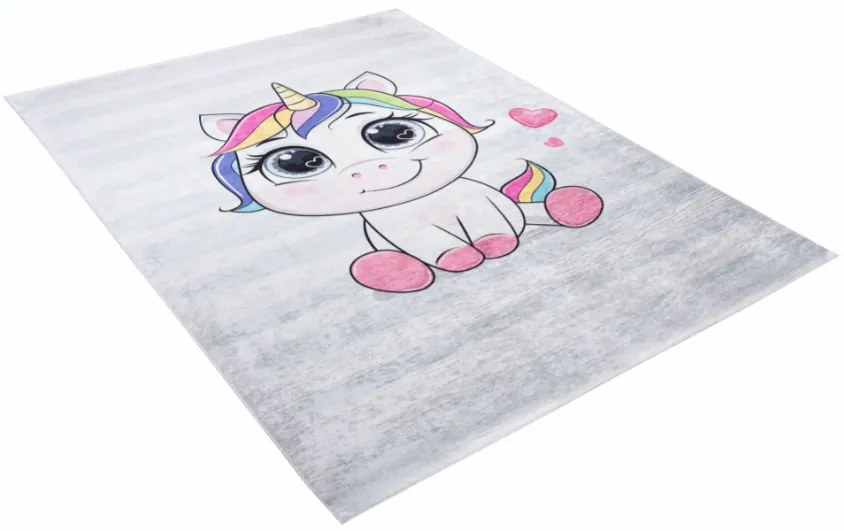 Covor pentru copii cu un motiv adorabil de unicorn Lăţime: 140 cm | Lungime: 200 cm