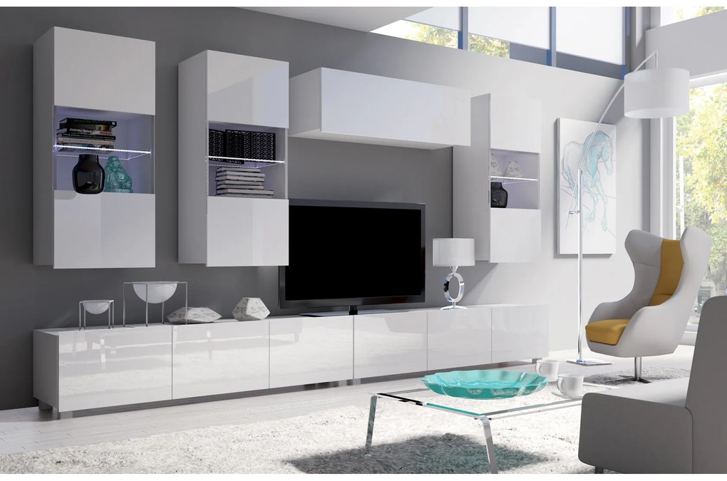 Mobilier living Calabria C5 (Alb) (fără iluminat). 1051604
