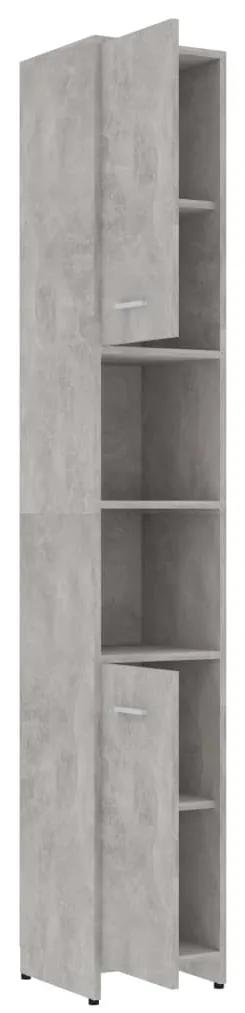 Dulap de baie, gri beton, 30x30x183,5 cm, PAL Gri beton, Cu maner, 1