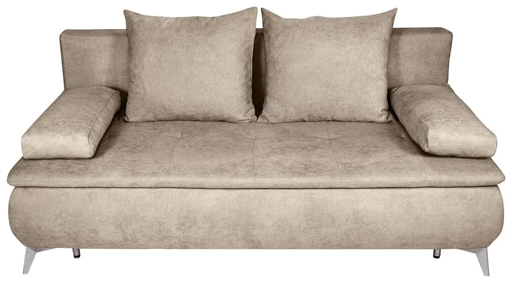 Canapea extensibila Sofie, cu lada pentru depozitare, 3 locuri, 203x92x86 cm, Bej