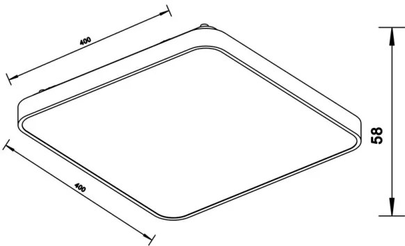 Plafonieră LED SIERRA LED/40W/230V crom Zuma Line 12100006-SL