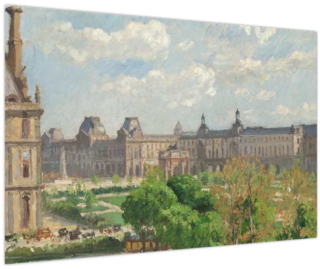 Tablou - Camille Pissarro, Place du Carrousel, Paris, reproducere (90x60 cm)