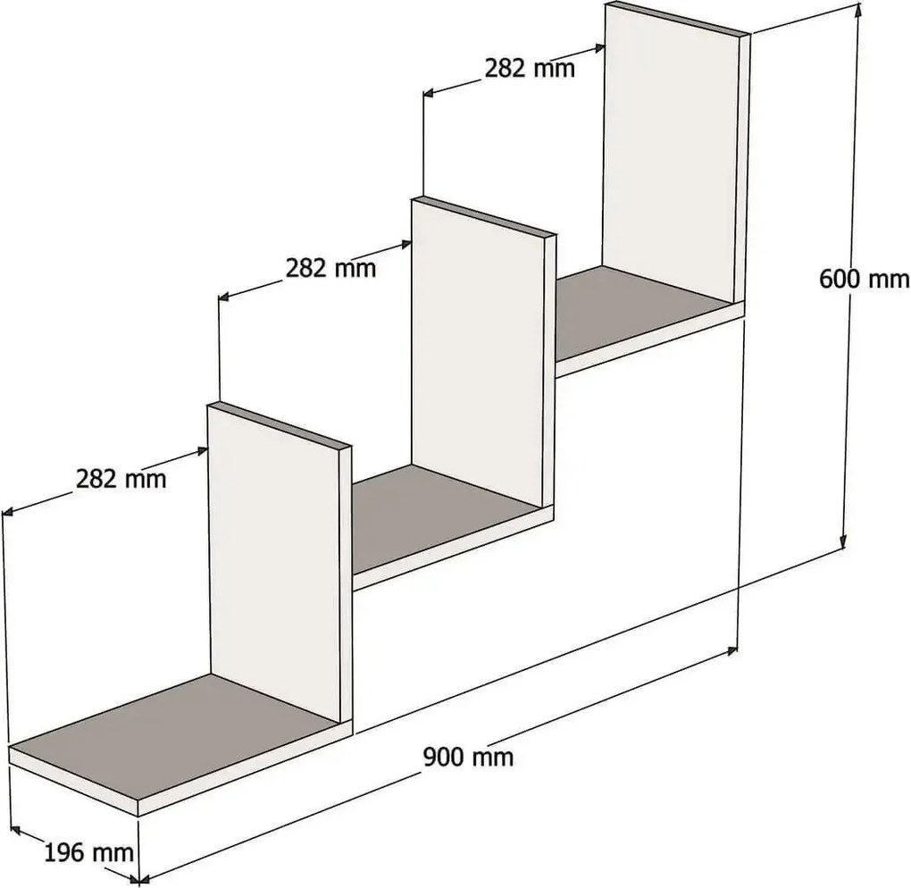 Raft de perete, Mist Homs, stajer, 90 x 60 x 19.6 cm, PAL