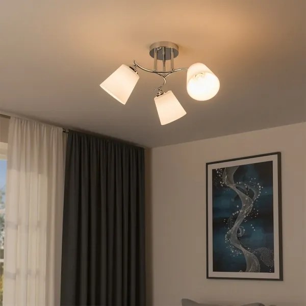 Lustră aplicată PAFOS 3xE27/15W/230V crom lucios