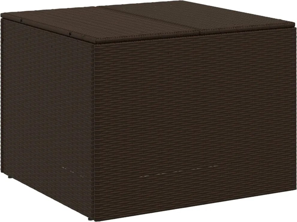 vidaXL Ladă de depozitare pentru grădină, maro, 291 L, poliratan