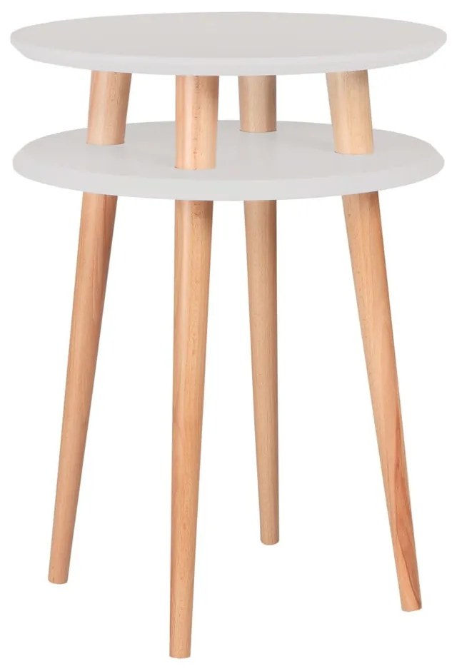 Măsuță auxiliară Ragaba UFO Ø 45 cm, gri deschis