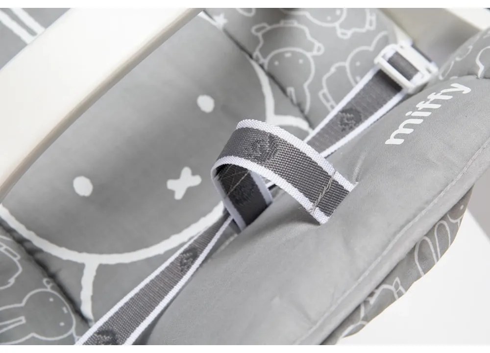 Pernă de scaun pentru copii gri Miffy – Roba