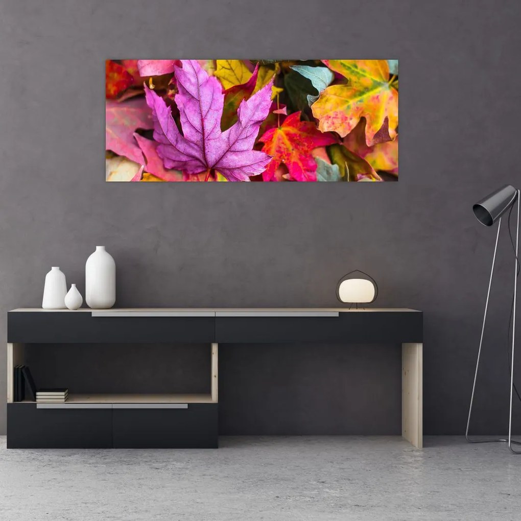 Tablou - frunze de toamnă (120x50 cm)