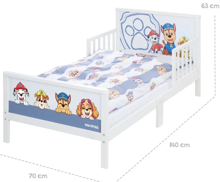 Pat pentru copii alb/albastru 70x140 cm Paw Patrol – Roba