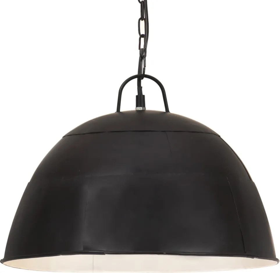 vidaXL Lustră industrială vintage, negru, 41cm, rotund, 25W, E27