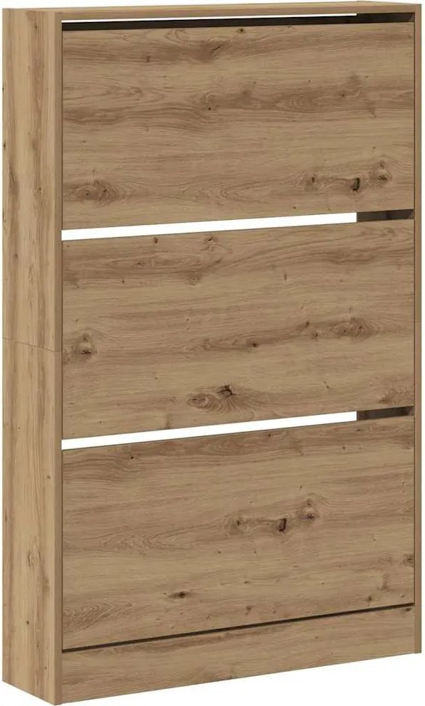 vidaXL Dulap pentru pantofi cu ușă Stejar Artizanal 80 x 21 x 125,5 cm