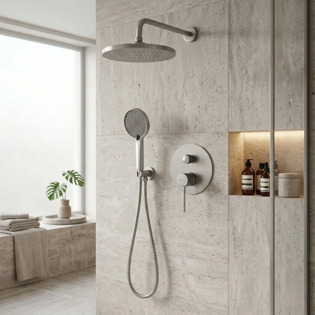 Set de dus incastrat Rea Lungo Stripe Nickel Brush + BOX