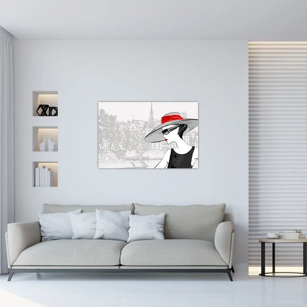 Tablou - Doamna la oraș (90x60 cm)