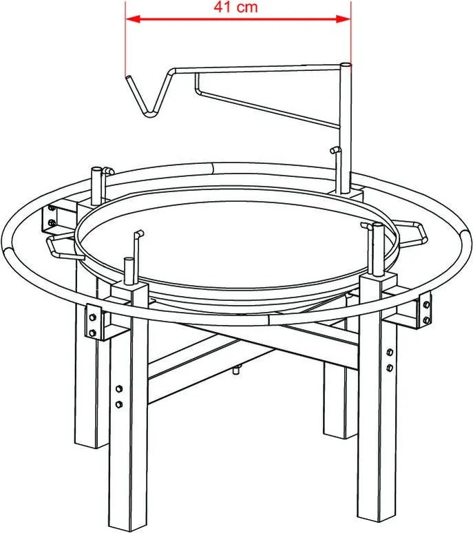 Vatră multifuncțională + grătar cu rotisor electric Avenberg KENTUCKY