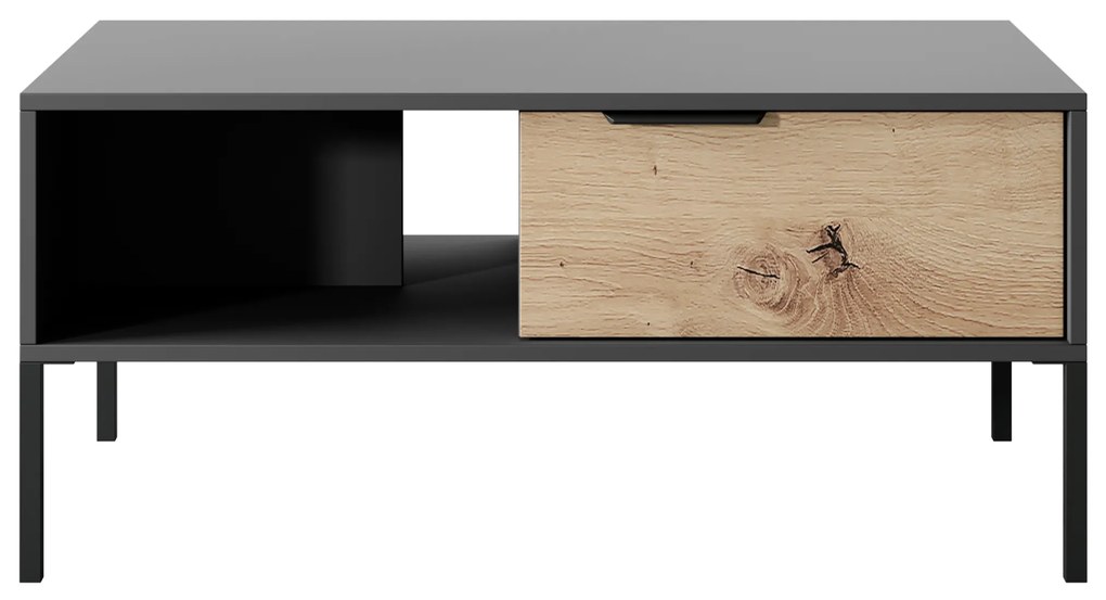 Măsuță de cafea Rastafa 2S (Stejar artisan + Negru). 1071384