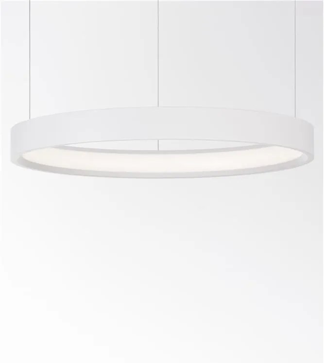 Lustra LED suspendata design modern circular PERRINE D-40cm alba