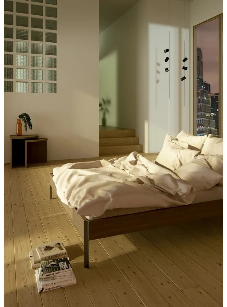 Pat matrimonial în culoare naturală din lemn de pin cu somieră 180x200 cm Core – Karup Design