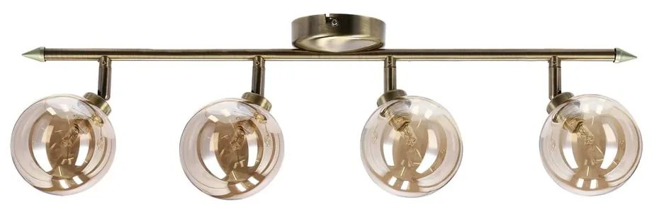 Plafonieră în culoarea bronz cu abajur din sticlă ø 10 cm Rodia – Candellux Lighting