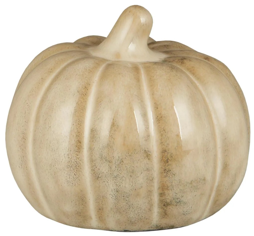 IB Laursen Decoratiune din gresie dovleac PUMPKIN STANDING Ø8 cm crem