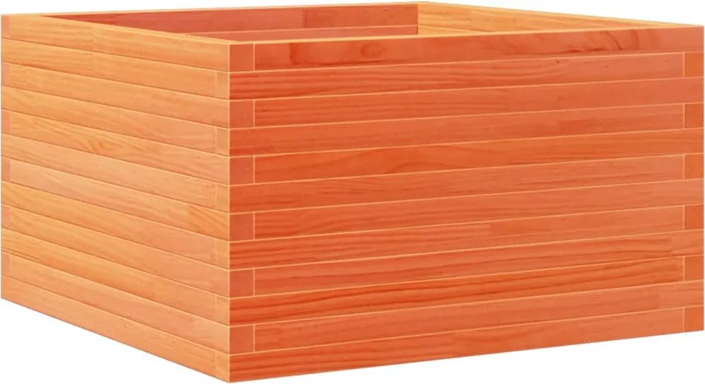 vidaXL Jardinieră grădină, maro ceruit, 80x80x45,5 cm, lemn masiv pin