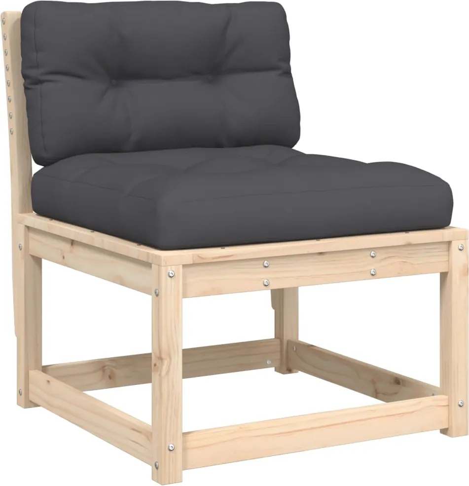 vidaXL Canapea de grădină cu perne, lemn masiv de pin