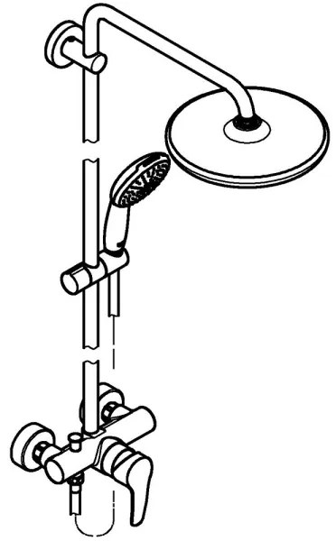 GROHE 26679001 - Sistem de duș VITALIO START 250, 390 mm, crom lucios