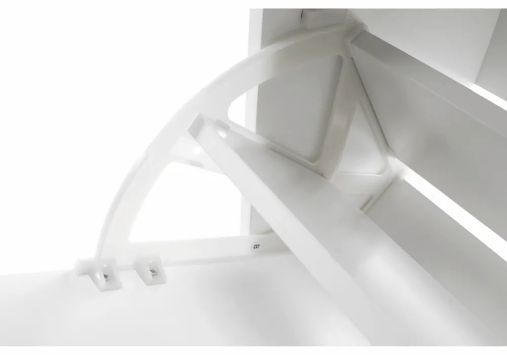 Pantofar, 3 compartimente, alb, mdf alb