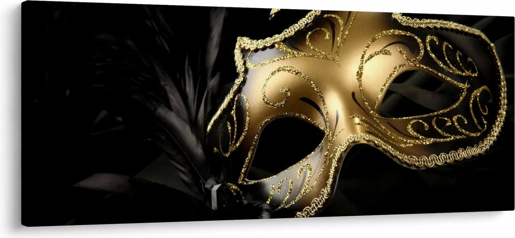 Tablou masca aurie (120x50 cm)