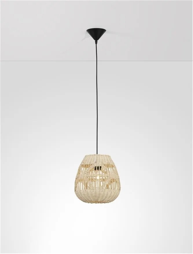 Lustra / Pendul modern design natural ratan MARLO D-27cm
