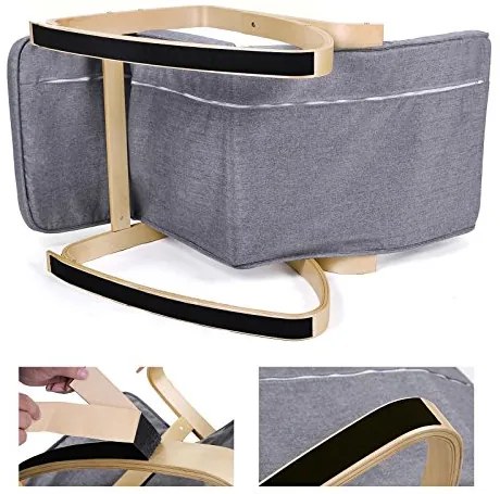SongmicsHome Scaun balansoar SWING, capacitate max. 150kg, 67x115x91cm, gri