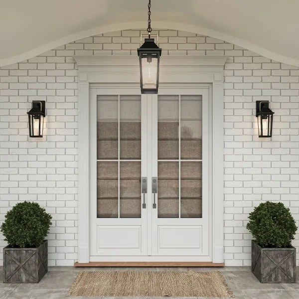 Quoizel QZ-BUCKLEY-S-MBK - Aplica de exterior pentru perete Buckley S 1xE27/40W/230V IP44