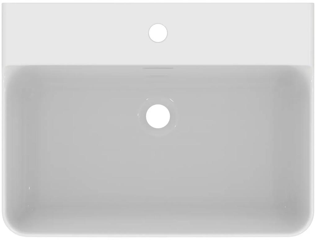 Lavoar suspendat alb 60 cm, dreptunghiular, cu preaplin, Ideal Standard Conca 600x450 mm