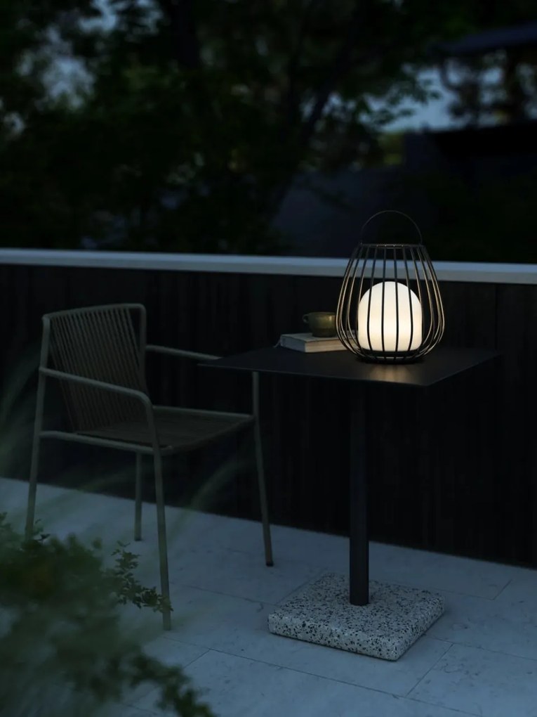 Lampa LED portabila pentru exterior solara cu baterii Jim To-Go negru