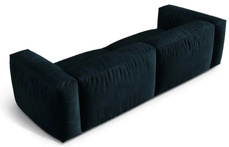 Canapea modulară albastru-închis cu tapițerie din catifea 240 cm Martina – Micadoni
