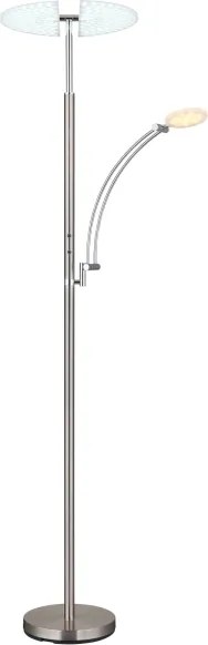 Globo 58909N - Lampă LED de podea dimabilă TIRANA 40W/230V + 5,5W crom mat
