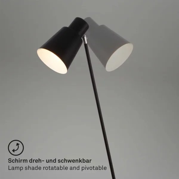 Lampadar Brilo 1xE27/10W/230V negru