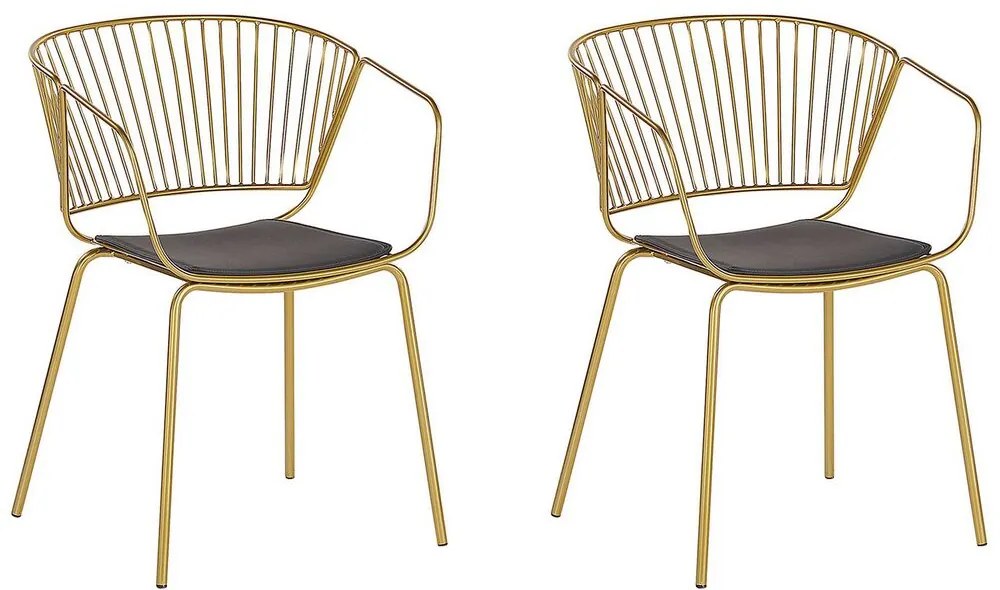 Set 2 buc. scaune de sufragerie RAGOR (auriu). 1022869