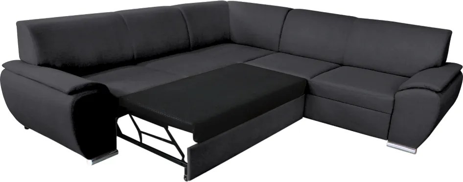 Set canapea, dreapta, material textil gri închis, AMILA ROH