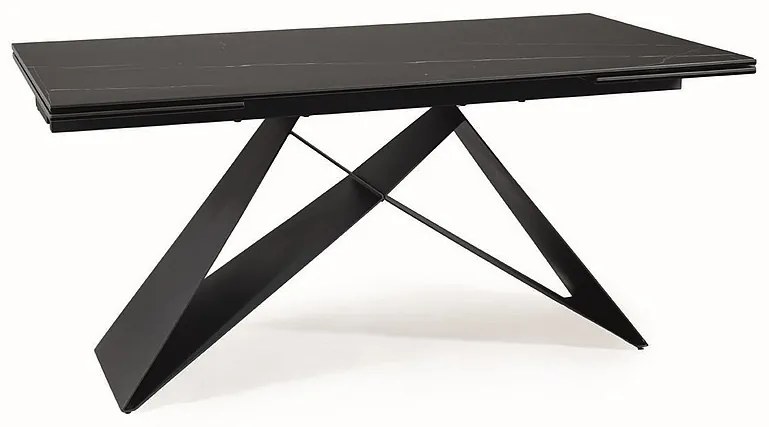 Masa extensibila Westin Ceramic Sahara negru/negru mat L160-240 cm